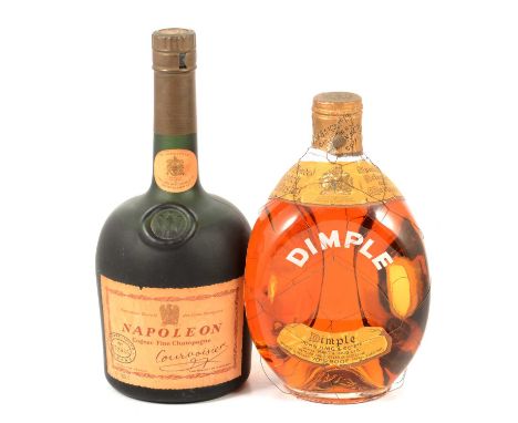 Dimple John Haig &amp; Co Ltd Scotch whisky, 1960s bottling, 70%, 1960s; and Napoleon Cognac Fine Champagne, 1960s bottling, 