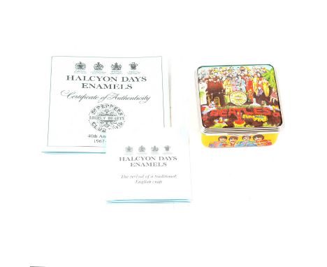 Halcyon Days, Beatles' Sgt Pepper's Lonely Hearts Club Band enamel box, ltd ed 48/250, with CoA, in original box.Condition re