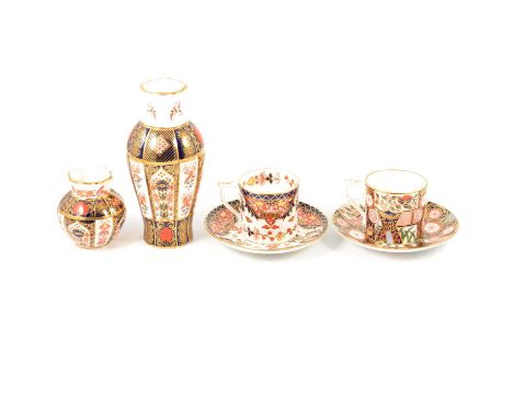 Royal Crown Derby 'The Curator's Collection' set of six cups and saucers, to include Tree of Life; Derby Old Japan; Acanthus;