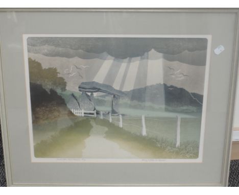 A Ltd Ed print, after Bernard Green, Pentie Ifan Pembrokeshire, signed and num 28/38, and dated (19)85, 36 x 47cm, plus frame