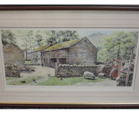 A Ltd Ed print, after Graham Carver, Midday Boredale Cumbria, signed and num, 411/500, 31 x 62cm, plus frame and glazed