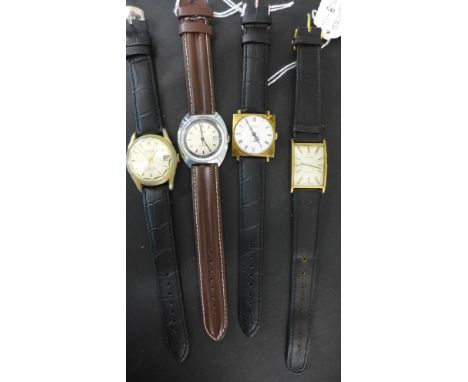 Four assorted manual wind wristwatches - all working