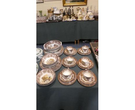 A Collection of Royal Worcester Palissy Game Series Tea and Dinnerware to Include Six Trios, Six Fruit Bowls, Six Side Plates