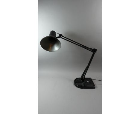 A Reproduction Angle Poise Lamp on Cast Metal Tray Base 