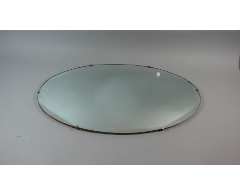 A Vintage Bevel Edge Wall Mirror, 66cm Wide 