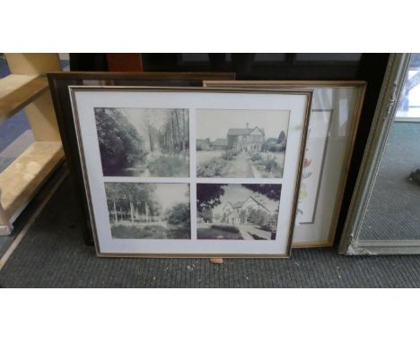 A Framed Tapestry, Watercolour and a Photograph 