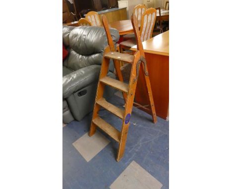 A Vintage Simplex Four Step Step Ladder 