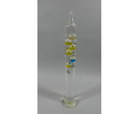A Modern Floating Glass Thermometer, 43cm High 