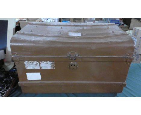 A Painted Travelling Trunk, 74cm Wide 