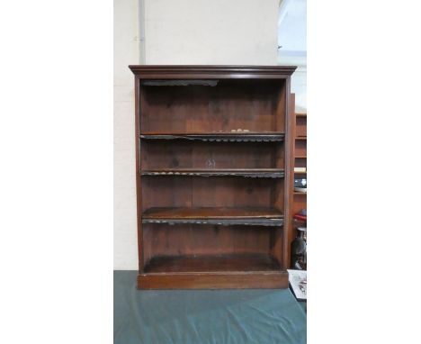 A Late 19th Century Mahogany Five Shelf Open Bookcase, 89cm Wide 