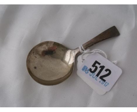 Hester Bateman – A caddy spoon with  chamfered terminal Lon 1795 8g     