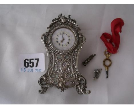 Small French style mantle clock 3.5” high    