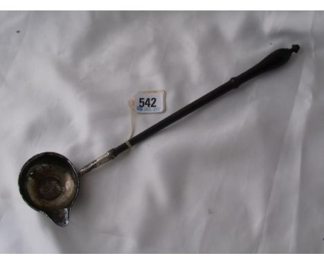 Georgian toddy ladle with coin inset     