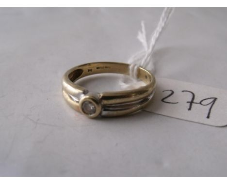 9ct diamond solitaire ring in collet  mount 'N'        
