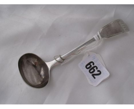 Exeter....fiddle pattern cream ladle 1835  by WP  18g        