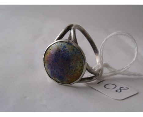 An enamel set silver scarf clasp     