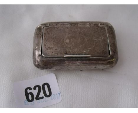 Georgian snuff box cushion shaped body  2.5” long Birm 1808 by IS   35g     