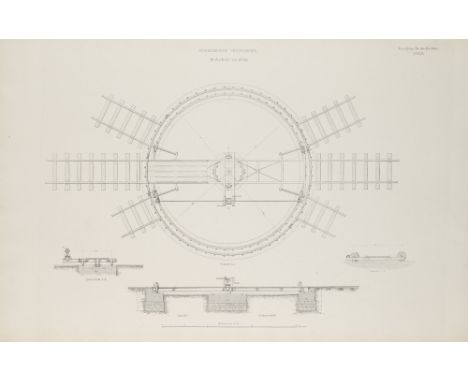 Eisenbahn - - Schweizerische Centralbahn. Normalpläne für den Hochbau N 1-52. Mit 52 lith. Plänen auf 30 Tafeln. Winterthur, 