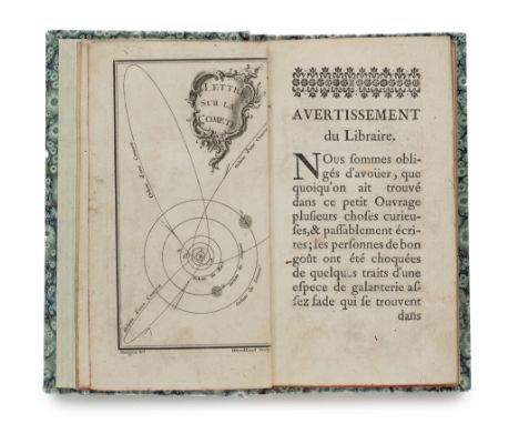 Astronomie - - (P. L. M. de Maupertuis). Lettre sur la comete. Mit gestochenem Frontispiz. (Paris), 1742. 3 Bll. (von 4, Tite