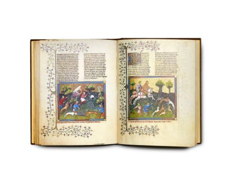 Gaston Phoebus. Le livre de la chasse. Fac-similé manuscrit francais 616 de la Bibliotheque nationale Paris. Mit 87 großforma