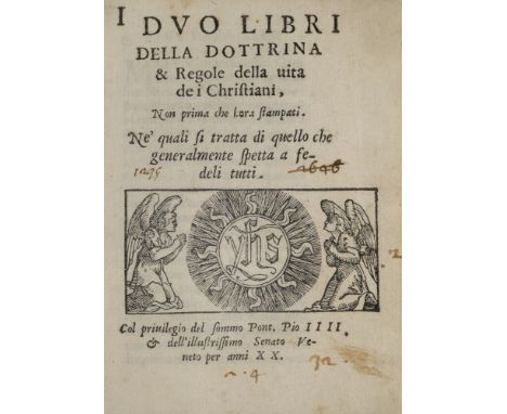 Dionysius Cartusianus. I duo libri della Dottrina &amp; Regole della uita de i Christiani, non prima che hora stampati. Ne' q