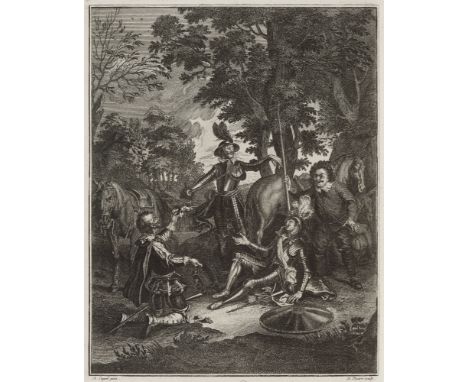 Miguel de Cervantes Saavedra. Les principales aventures de l'admirable Don Quichotte, représentees en figures par Coypel, Pic