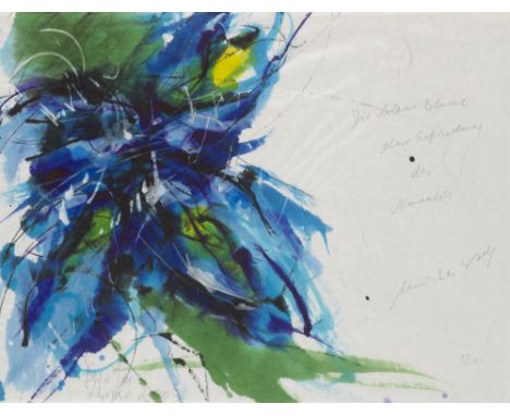 Edition Balance - - Christa Wolf. Assoziationen in Blau. Mit 1 Aquarell von Gerda Lepke, 8 kolorierten Kaltnadelradierungen, 