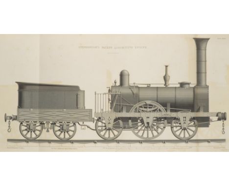 Eisenbahn - - Robert Stephenson. Description of the patent locomotive steam engine of Messrs. Robert Stephenson and Co. Mit 4