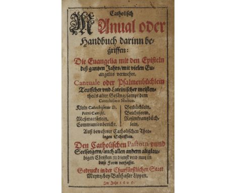Catholisch Manual oder Handbuch darinn begriffen: Die Evangelia mit den Episteln des gantzen Jahrs ... Cantuale oder Psalmenb