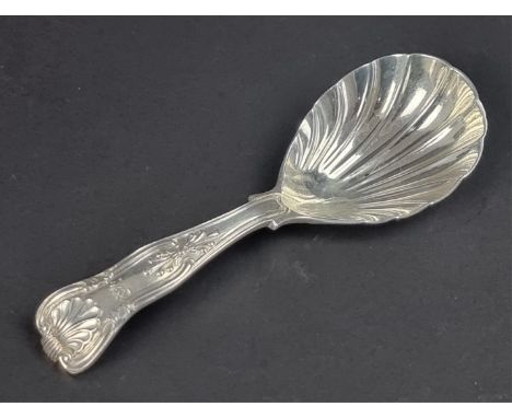 A Victorian silver King's pattern caddy spoon, by&nbsp;Chawner &amp; Co, London 1855, 31g.