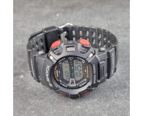 A Casio 'G-Shock Mudman' quartz wristwatch, 45mm, having red pushers, Ref. 3031 G-9000, on original strap.