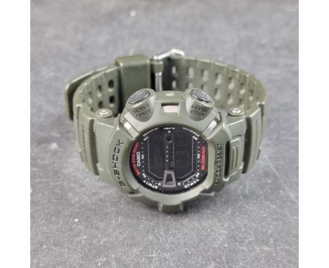 A green Casio 'G-Shock Mudman' quartz wristwatch, 45mm, Ref. 3031 G-9000, on original strap.