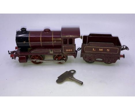 A Hornby O guage LMS engine and tender&nbsp;