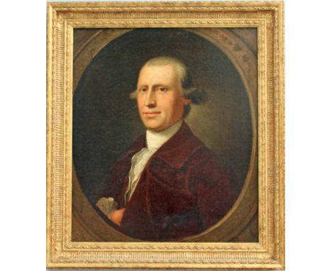 Portrait of John Waddington of Lightcliffe, Yorkshire, bust length portrait, oil on canvas in later gilt frame, 49.5cm by 57c