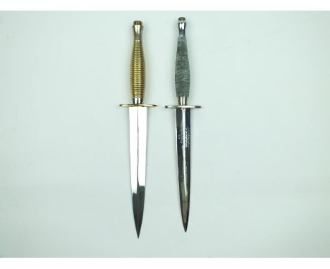 An R Cooper commemorative commando knife, 17.5cm flattened diamond section blade etched to commemorate The D Day Invasion Jun