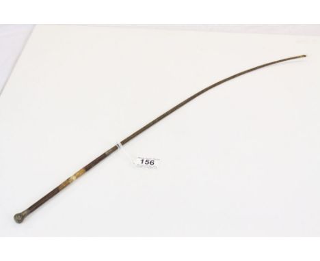 Vintage Ladies whip with White metal mounts and maker marked "J G Bridges London", approx 62cm long