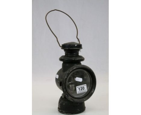 Vintage Powell &amp; Hanmer Carbide lamp, marked with Broad arrow &amp; GPO, stands approx 25cm not counting the carrying loo