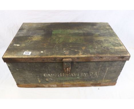 A World War One / WW1 Era Military Travel Trunk To Captain J.L. BAYLEY Of The Royal Artillery.