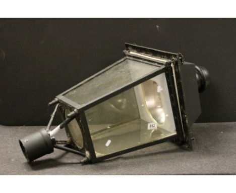 Black Metal Street Lantern Style Light, 85cms high