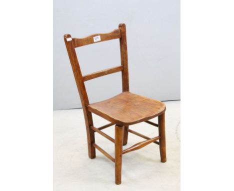 Vintage Child's Elm Seated Chair