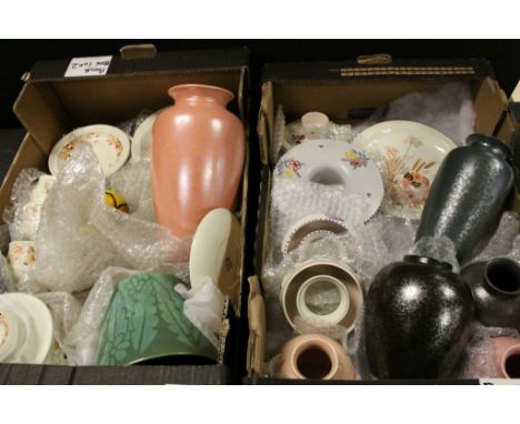 Poole Pottery Tableware and Vases (25 pieces) including ' Summer Glory ' (13 pieces) ' Traditional ' Poole and Vases from the
