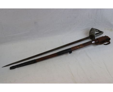 A George V Light Infantry Officers Sword With George V Cyphr To The Basket Guard.