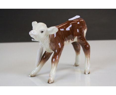Beswick ceramic model of a Hereford Calf, approx 11.5cm tall