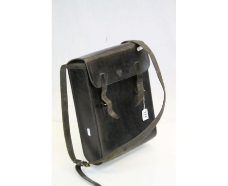 Vintage Leather Diplomatic Bag - Sweden marked ' S ' with Crown