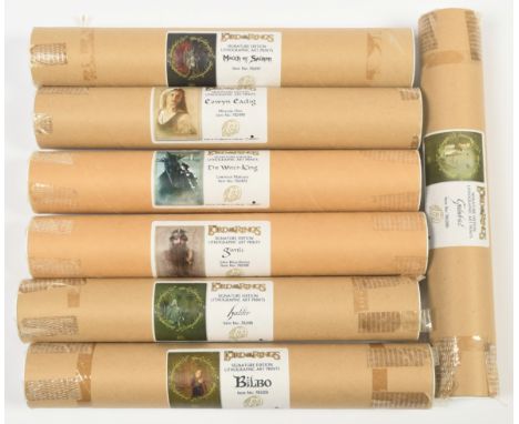 Cards Inc. The Lord of the Rings Signature Edition Art Prints x7, to include Gimli - John Rhys-Davies, Mouth of Sauron - Bruc