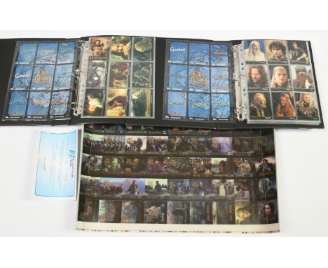 Topps Lord of the Rings Trading Cards &amp; Artbox Action Flipz 3D Lenticular uncut sheet, Topps cards include The Return of 
