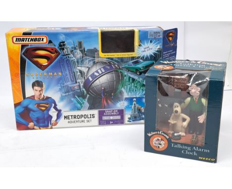 Matchbox Superman Returns Metropolis Adventure Set, Good to Good Plus, complete, within Good opened packaging. Plus Wesco Wal