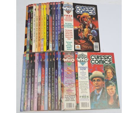 Marvel Doctor Who Classic Comics 1992 to 1994, issues 1 - 27 (Final Issues) plus 1993 Autumn Holiday Special, with posters wh