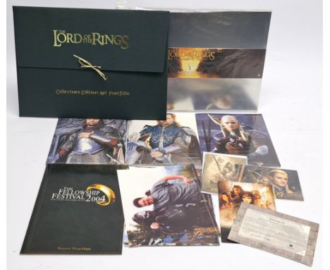 Quantity of The Lord of the Rings collectables, to include Cards Inc The Return of the King Masterworks Lithographic Art Prin