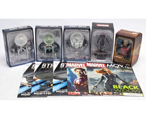 Quantity of TV &amp; Film related collectables, to include Hot Toys Iron Man 3 1/6 scale collectible bust, Eaglemoss Star Tre